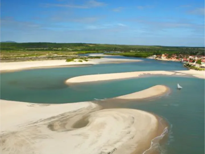 Vista da barra de Águas Belas