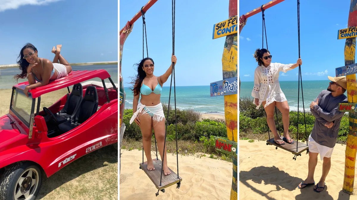 Clientes no buggy e nos balanços de Lagoinha